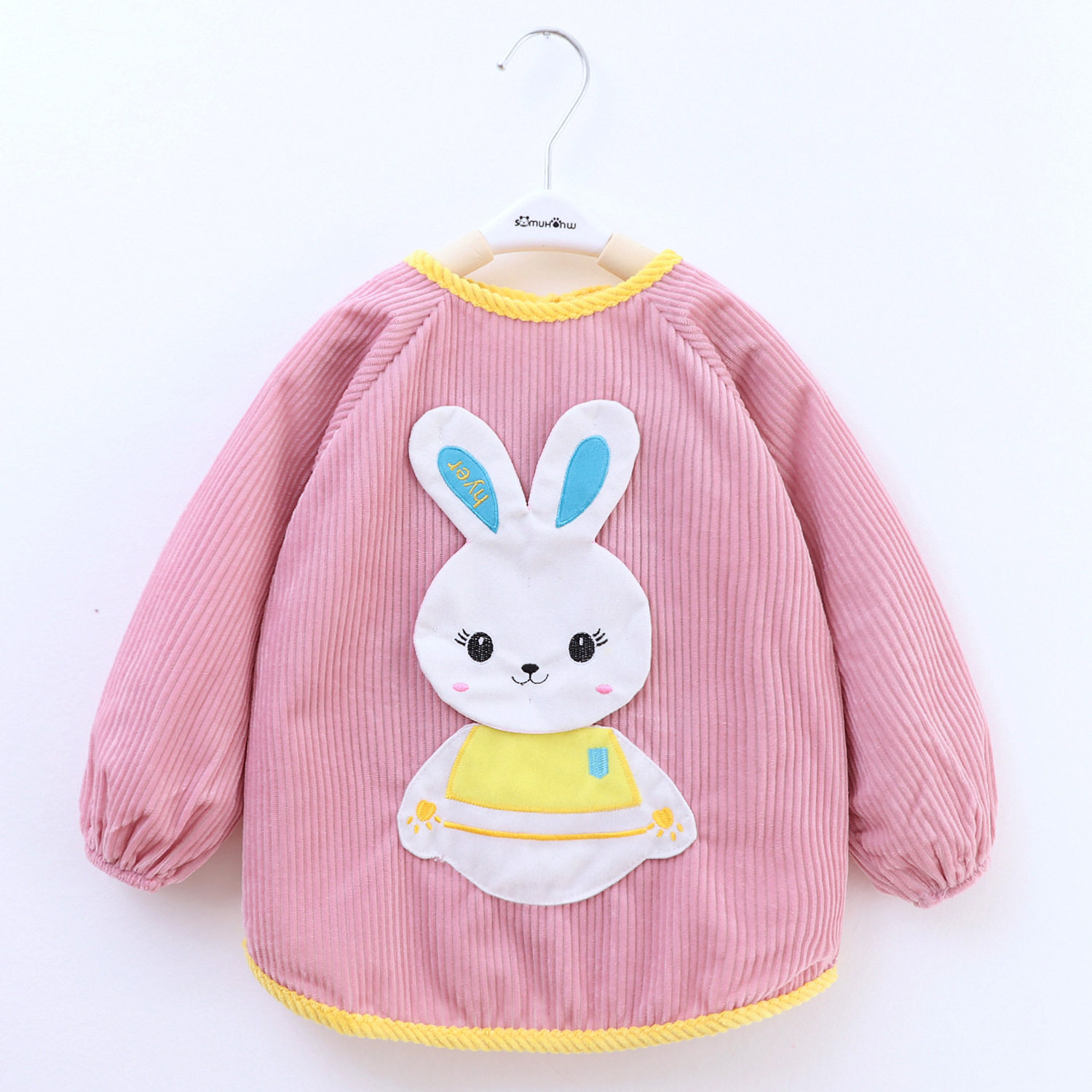 宝宝罩衣长袖防水倒挂衣反穿衣小孩护衣冬季画画衣吃饭衣婴儿围裙