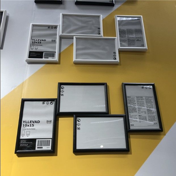 宜家ikea伊勒瓦白色相框画框长方形照片墙6寸相框4连装饰框