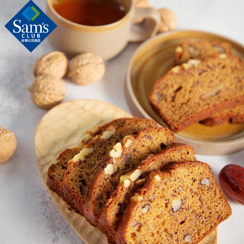 山姆members mark 枣泥核桃蛋糕520g营养早餐甜点面包下午茶点心
