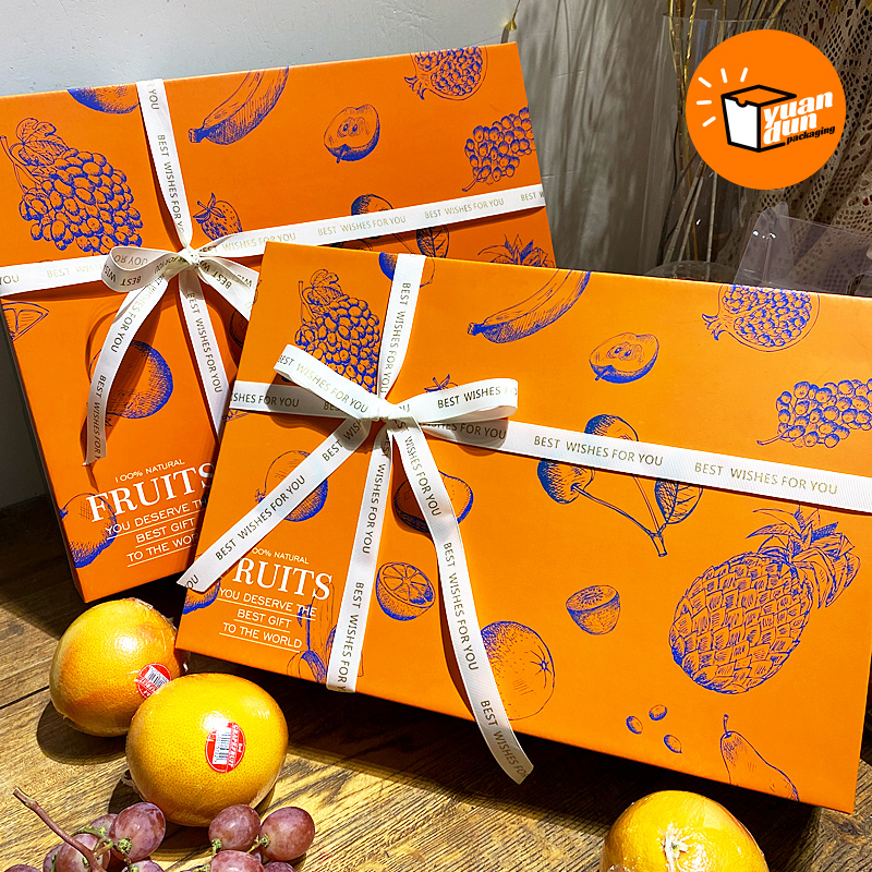 2025新款网红水果礼盒空盒子高档橙子石榴苹果小红书大号礼盒送礼