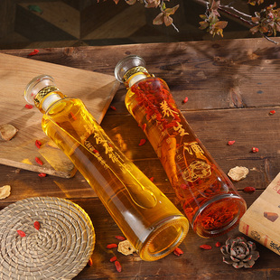 人参酒瓶1000ml海马冬虫夏草山参鹿茸鹿血养生黄精铁皮石斛酒空瓶