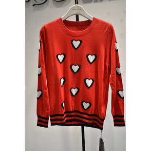 斐格利亚女装2026年新款A4861气质时尚舒适显瘦爱心针织毛衫