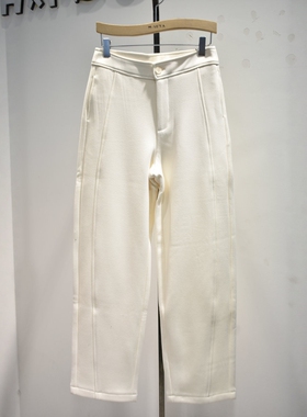 品牌折扣女裤2026冬季专柜时尚新品加绒锥版直筒镰刀裤G1972