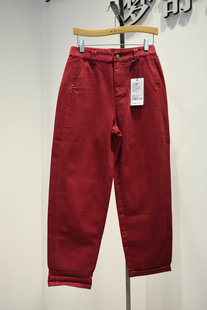 品牌折扣女裤2026春季YA1N1000专柜新品时尚休闲锥版直筒裤