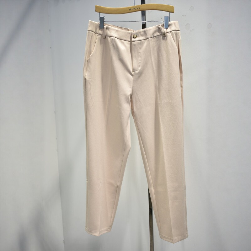 品牌女装女裤2026春季专柜新品时尚锥版带中缝直筒西裤W9129