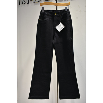 秋奕品牌女裤2026春季新品66230时尚舒适高腰显瘦气质微喇牛仔裤