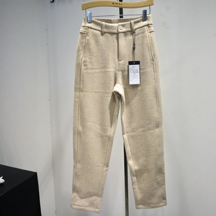 品牌折扣女裤2026冬季新款专柜加厚G1967弹力腰锥版加绒直筒裤