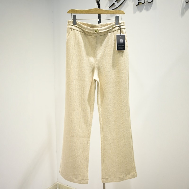 品牌女装女裤2026春季Y35H0120专柜加绒弹力修身职业喇叭裤