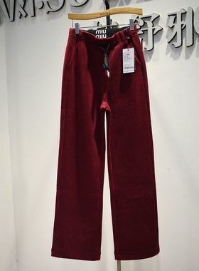 品牌折扣女裤2026春季新款专柜松紧腰修身加厚Y35H2003垂感阔腿裤