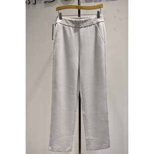 休闲弹力腰宽松直筒裤 秋奕品牌女裤 2561显瘦时尚 新品 2026春季