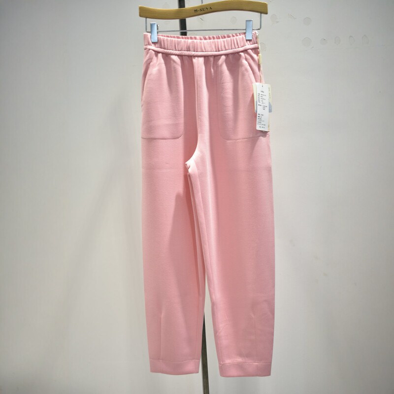 杜鹃鸟女裤2026春季W9323专柜垂感弹力腰修身休闲运动锥版裤