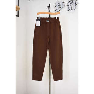 19588571专柜新品 品牌女装 新款 2026春季 显瘦萝卜松紧腰椎板 女裤