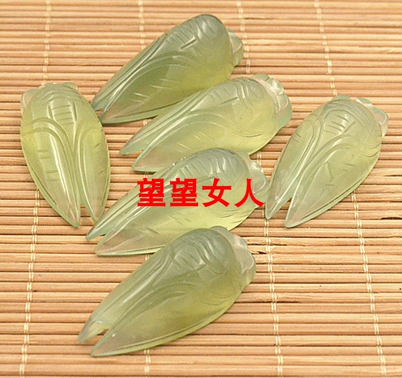 岫玉真玉玉蝉吊坠一鸣惊人冰种玉石坠女天然岫岩玉知了蝉小挂件