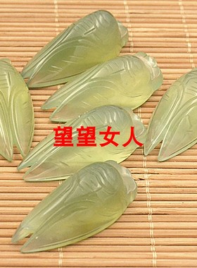 玉蝉吊坠一鸣惊人冰种玉石坠知了