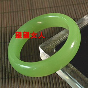 合成玉冰种玉手镯仿真玉镯子内径58-63mm绿色手镯