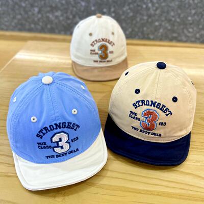 嘟嘟啦儿童宝宝鸭舌帽男童2025春季男孩软帽檐棒球遮阳帽子1-2岁3