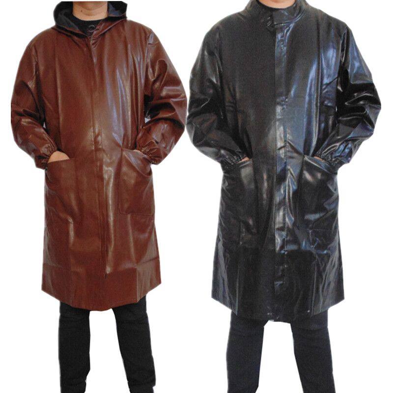 劳保宽松骑行皮革羽绒服防尘护衣