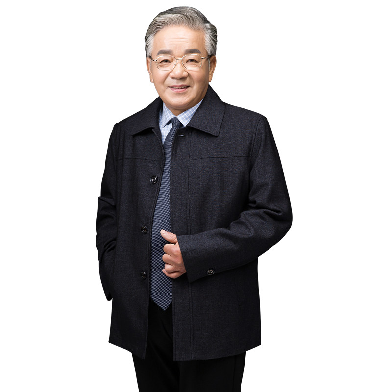 春秋老人上衣服中老年男装父亲装