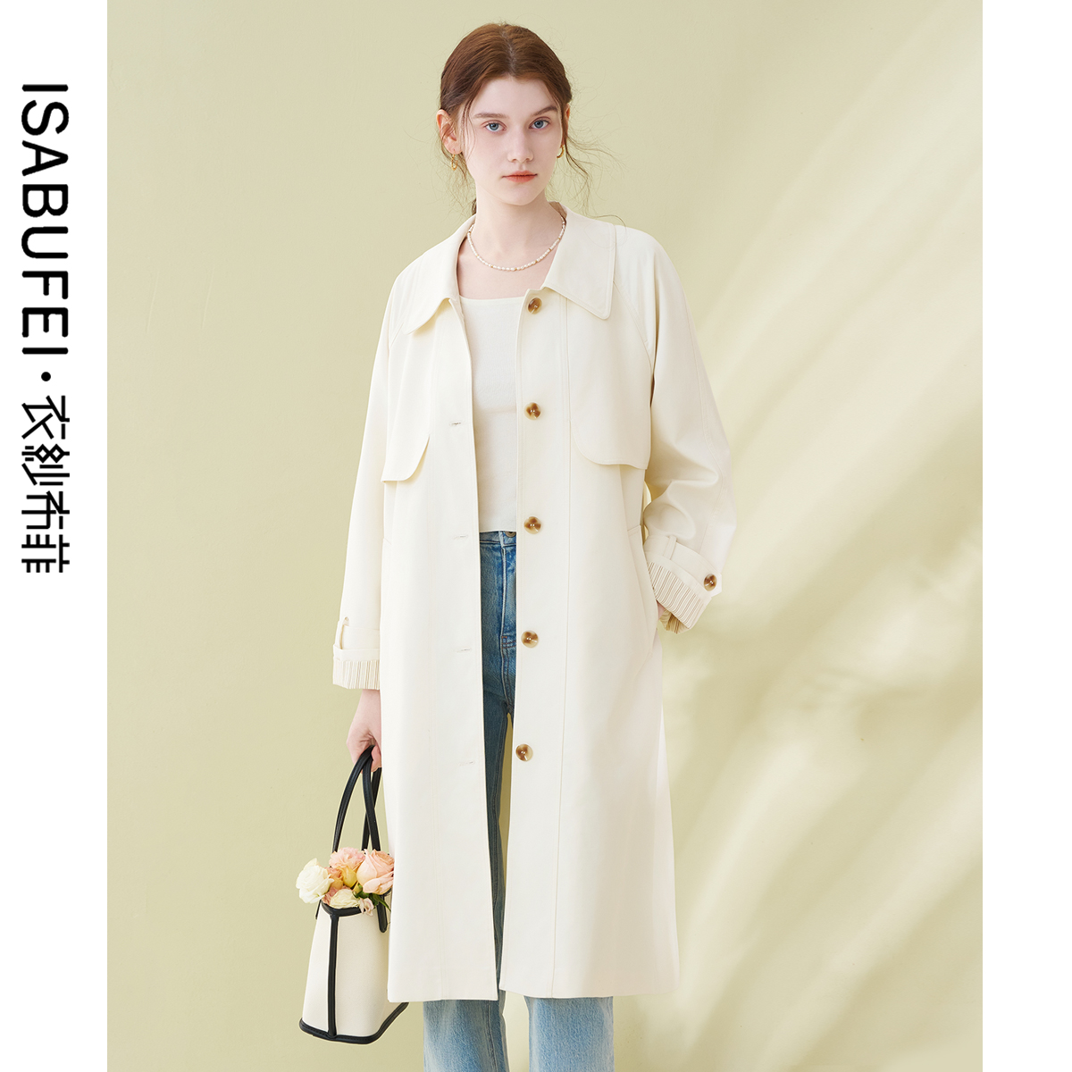 优雅复古H型版型显瘦风衣