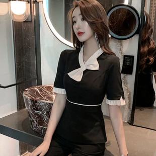 春冬韩式新款美容师工作服时尚高端两件套按摩spa足浴足疗技师服