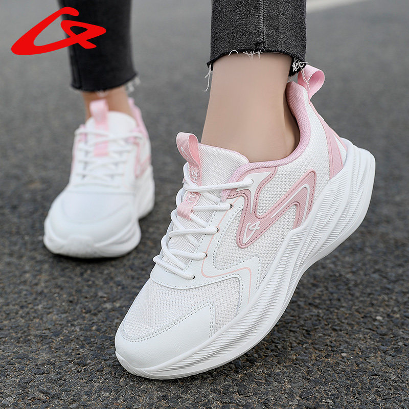 网面运动鞋女款2026新款春季软底透气休闲鞋子女鞋百搭学生跑步鞋