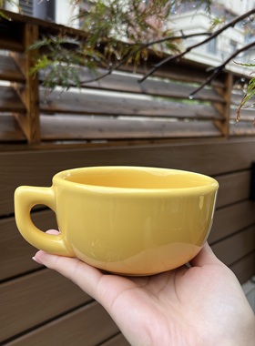 美国Tuxton马克杯日式简约风陶瓷咖啡杯碟争铁拉花杯下午亲燕麦杯