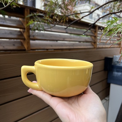 美国Tuxton马克杯日式简约风陶瓷咖啡杯碟争铁拉花杯下午亲燕麦杯