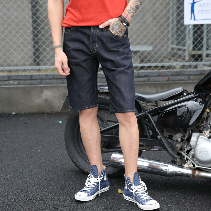 2018年夏季男士赤耳牛仔短裤