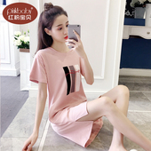 夏季 睡衣夏天甜美可爱短款 夏款 薄款 可外穿家居服 纯棉短袖 睡裙女款