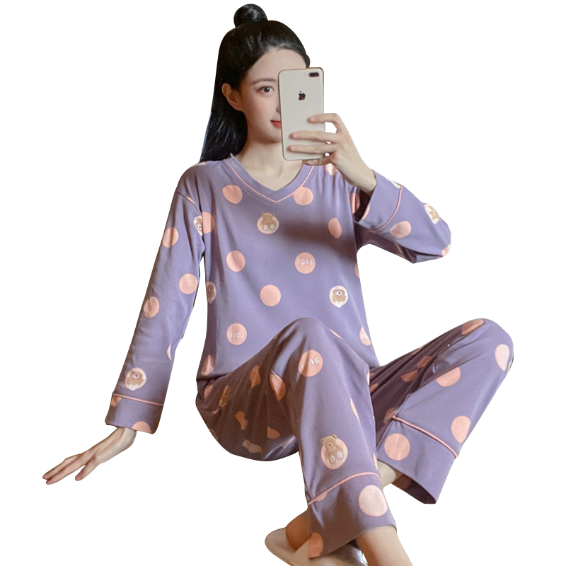 纯棉休闲简约女士家居服套装
