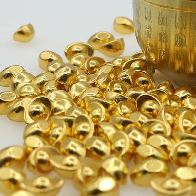 金店同款仿真金色小元宝沙金