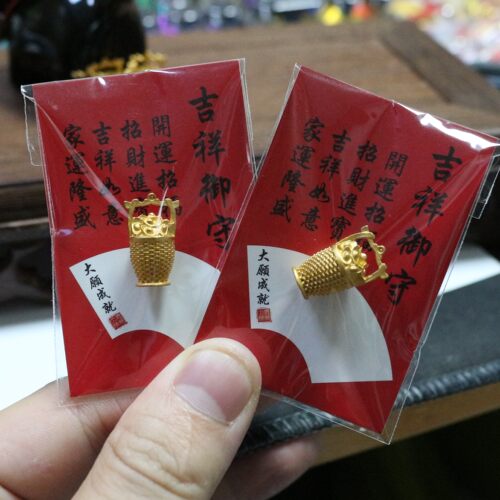 吉祥沙金小元宝水桶摆件