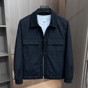 男士 休闲外套上衣服男装 翻领夹克潮流百搭春季 轻奢时尚 韩版 春秋款