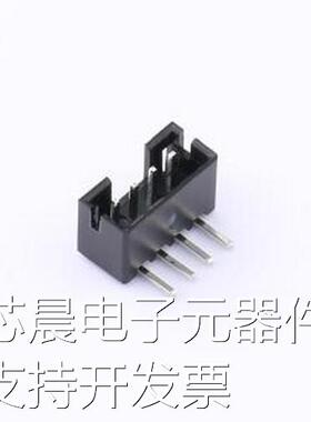HC-PH-4AW-B 线对板针座 1x4P 间距:2mm 弯插 系列:PH 黑色 插件,