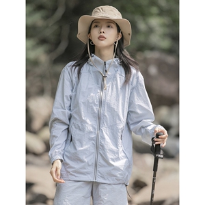 骆驼UPF50+冰丝防晒衣女夏季新款轻薄透气山系户外皮肤衣男外套男