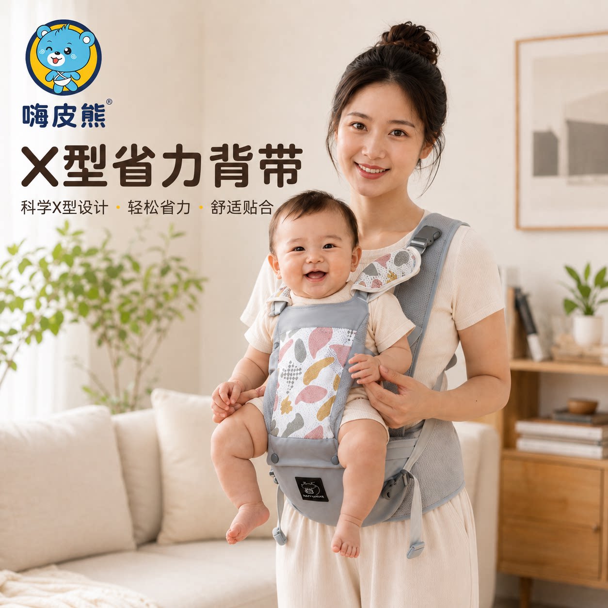 嗨皮熊轻便四季多功能腰凳V28