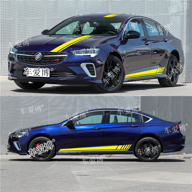 适用于别克新君威GS车贴拉花君越英朗GT改装车身贴纸威朗引擎盖贴