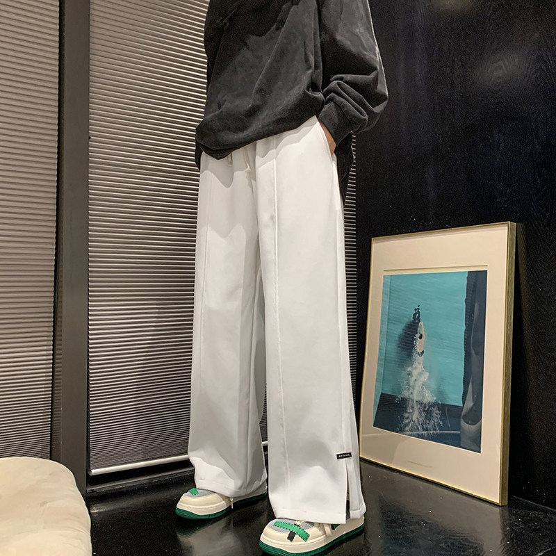 2025秋装男生休闲裤港风宽松直筒阔腿裤D201-DM161-P40,男装休闲裤,电商D321-1