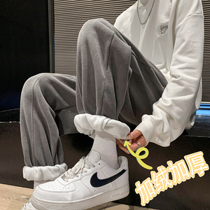 2025冬装宽松休闲束脚加绒加厚松紧腰运动裤卫裤D201-DM182-P60图片