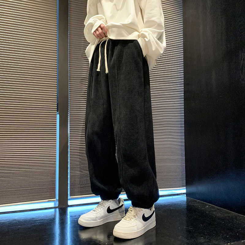 2022加绒加厚纯色束脚裤男生休闲裤D201-DM182-P60,男装卫衣,电商D321-1