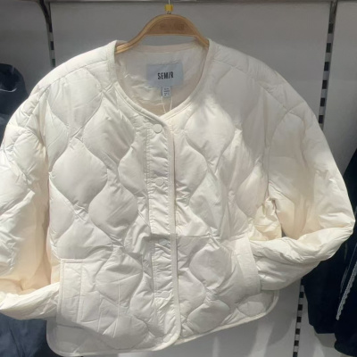 森马羽绒服女2025冬防泼水轻薄90绒子圆领宽松内搭101725113012