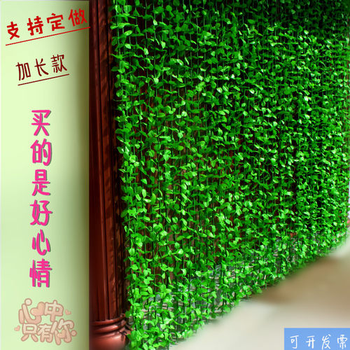 绿色叶子门帘四季客厅卧室玄关