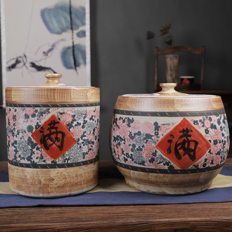 景德镇陶瓷米缸防虫防霉耐高温