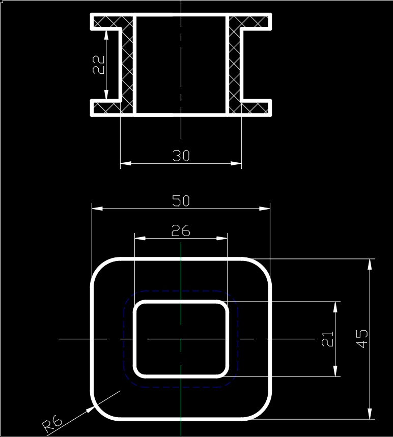 骨架线圈骨架方形注塑成型工艺及模具CAD图纸设计带Word说明文