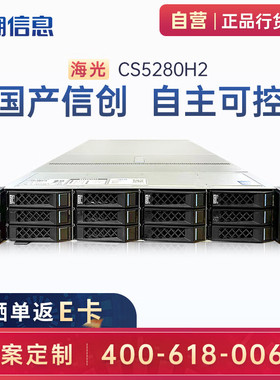 浪潮 CS5280H2国产信创自主可控机架式服务器2*海光C86-7375/64GT