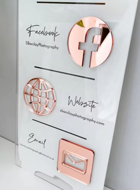 高级qrcode立牌Facebook转数IG收银收款摆台好友展示牌展会加好友