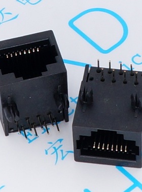 RJ45插座 59 全塑 21MM 90度卧式 网络插座 网口母座 59-8P8C全塑