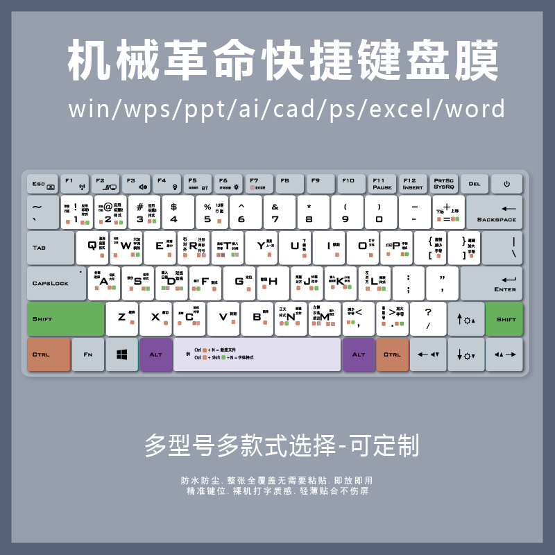 适用机械革命S2 14英寸酷睿i5电脑键盘保护膜笔记本快捷办公文档
