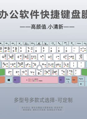 适用ThinkPad联想笔记本电脑X260 X270 X280键盘膜办公快捷功能贴