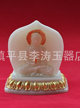 批发夜光鎏金佛像摆件 树脂佛祖供奉佛像家居办公摆件工艺品